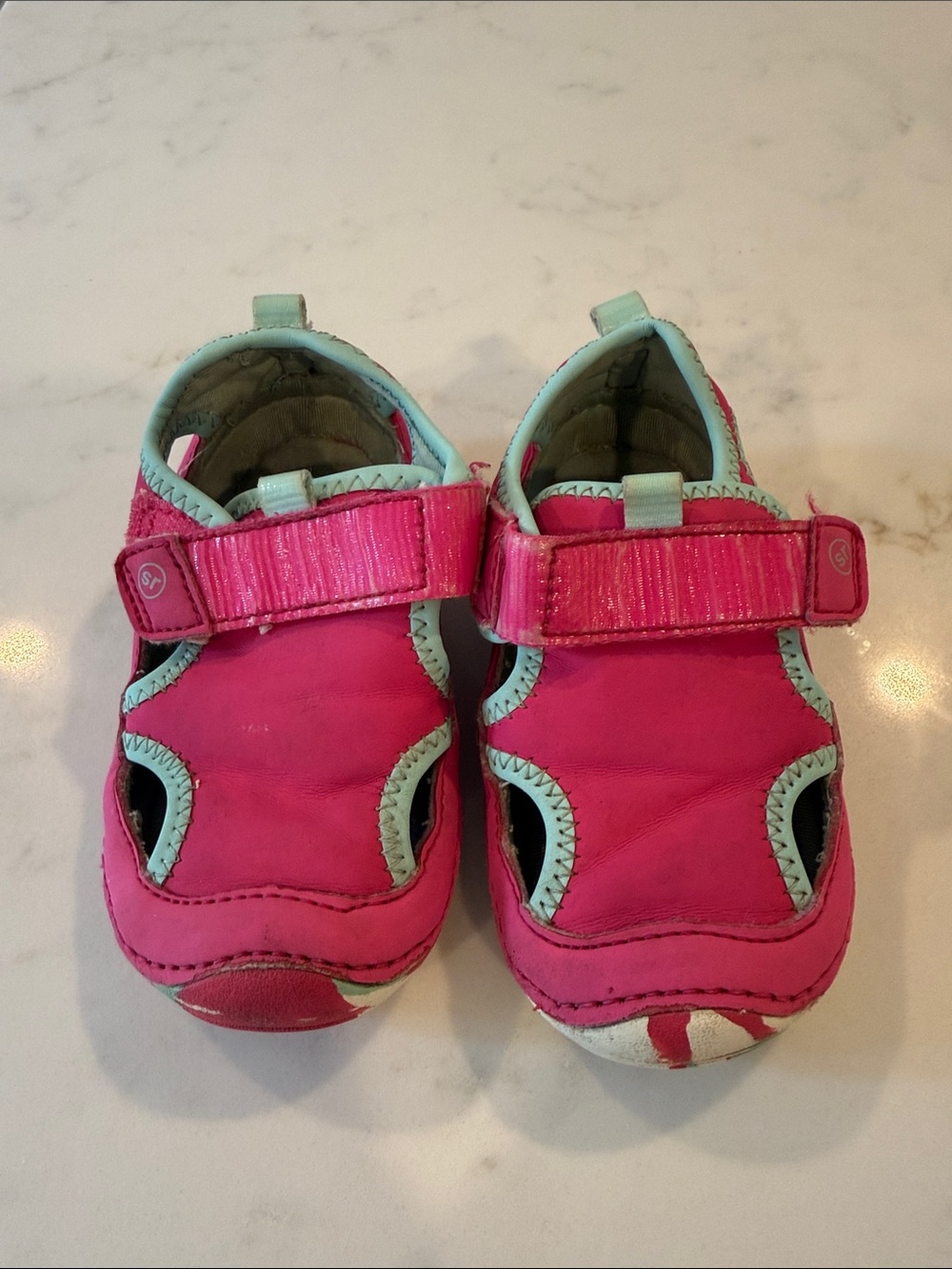 Stride Rite Pink and Mint Water Shoes for Kids